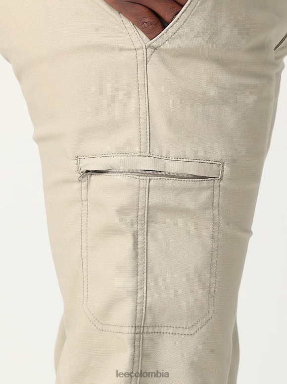 Lee hombres pantalón cargo de lona con bolsillo ribeteado mvp de movimiento extremo caqui kansas ropa Z6H6F801 - Image 5