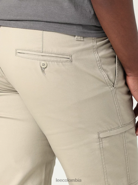 Lee hombres pantalón cargo de lona con bolsillo ribeteado mvp de movimiento extremo caqui kansas ropa Z6H6F801 - Image 6