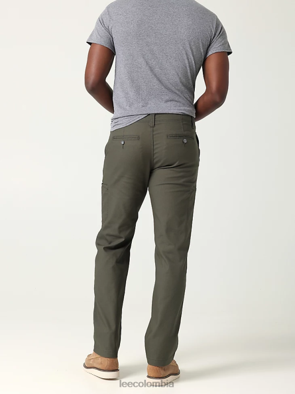 Lee hombres pantalón cargo de lona con bolsillo ribeteado mvp de movimiento extremo pino ropa Z6H6F802 - Image 2