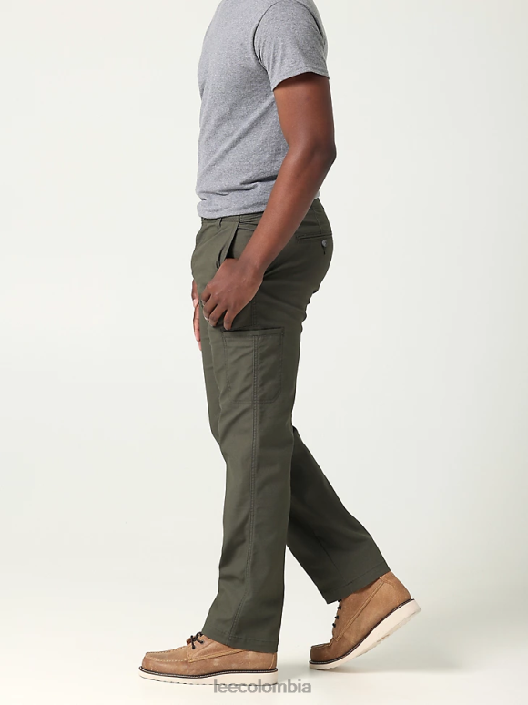 Lee hombres pantalón cargo de lona con bolsillo ribeteado mvp de movimiento extremo pino ropa Z6H6F802 - Image 4