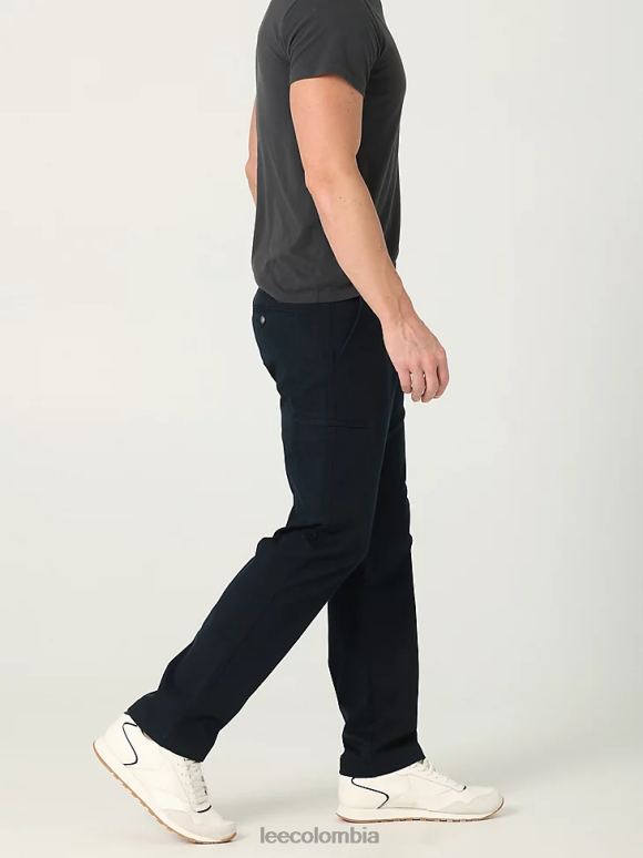 Lee hombres pantalón cargo de lona con bolsillo ribeteado mvp de movimiento extremo unión todo negro ropa Z6H6F804 - Image 3