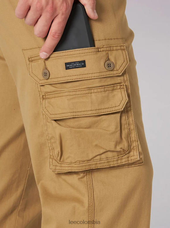 Lee hombres pantalón cargo de sarga de ajuste relajado Wyoming Borbón ropa Z6H6F797 - Image 4