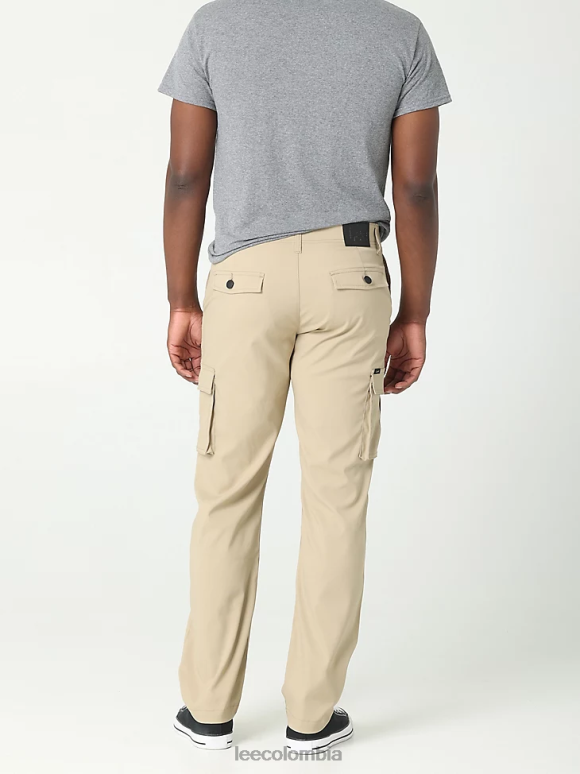 Lee hombres Pantalón cargo sintético Extreme Motion de corte recto caqui kansas ropa Z6H6F826 - Image 2