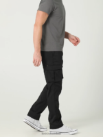 Lee hombres Pantalón cargo sintético Extreme Motion de corte recto negro ropa Z6H6F825 - Image 3