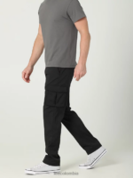 Lee hombres Pantalón cargo sintético Extreme Motion de corte recto negro ropa Z6H6F825 - Image 4