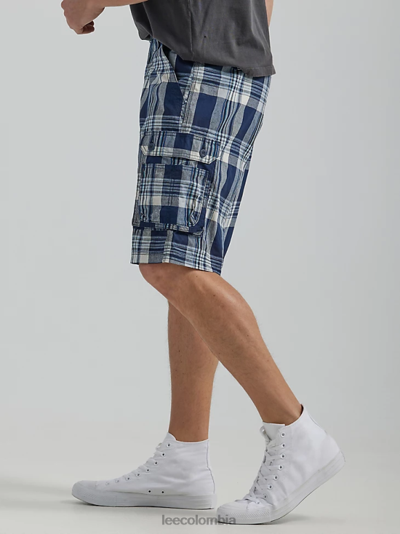 Lee hombres pantalón cargo wyoming nueva tela escocesa azul ropa Z6H6F965 - Image 4