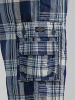 Lee hombres pantalón cargo wyoming nueva tela escocesa azul ropa Z6H6F965 - Image 5