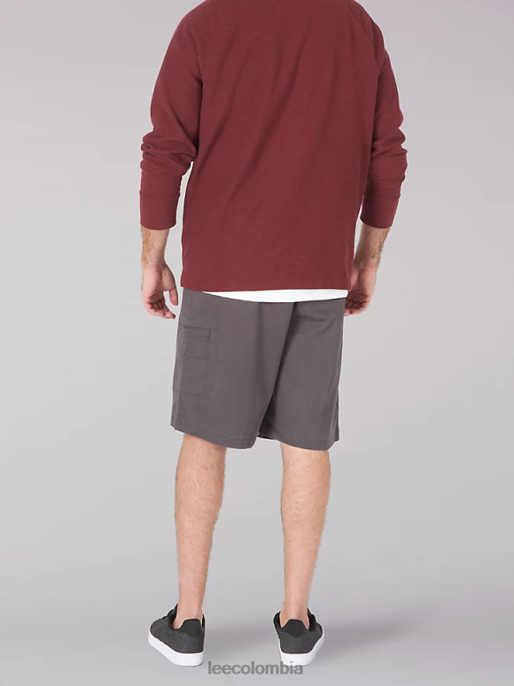 Lee hombres Pantalón corto cargo con ribete de movimiento extremo (grande y alto) asfalto ropa Z6H6F1055 - Image 2