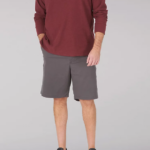 Lee hombres Pantalón corto cargo con ribete de movimiento extremo (grande y alto) asfalto ropa Z6H6F1055