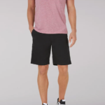 Lee hombres pantalón corto cargo con ribete de movimiento extremo negro ropa Z6H6F1044