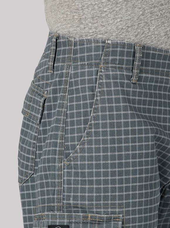 Lee hombres pantalón corto carolina cargo de movimiento extremo cuadros grises ropa Z6H6F992 - Image 4