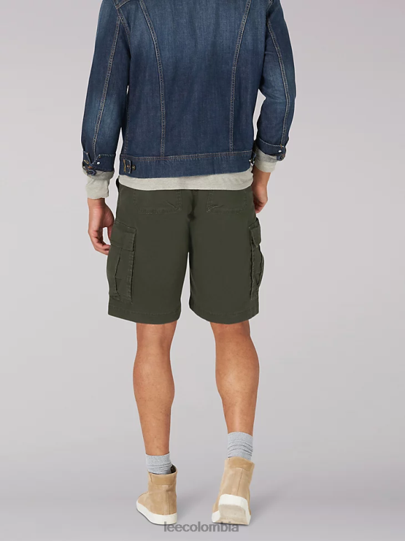 Lee hombres pantalón corto carolina cargo de movimiento extremo oliva frontera ropa Z6H6F991 - Image 2