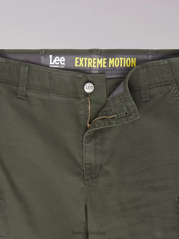 Lee hombres pantalón corto carolina cargo de movimiento extremo oliva frontera ropa Z6H6F991 - Image 8