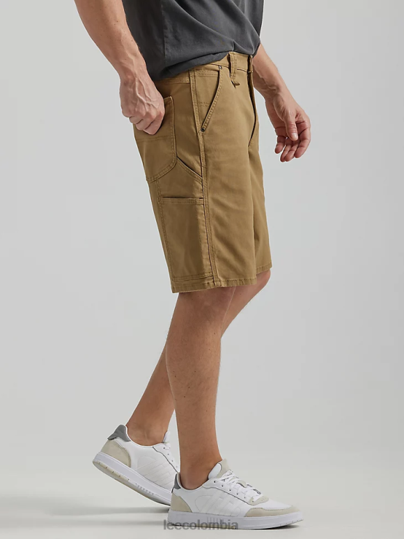 Lee hombres pantalón corto de carpintero ropa de trabajo legendario caqui oscuro ropa Z6H6F960 - Image 3