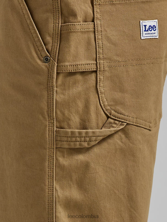 Lee hombres pantalón corto de carpintero ropa de trabajo legendario caqui oscuro ropa Z6H6F960 - Image 5