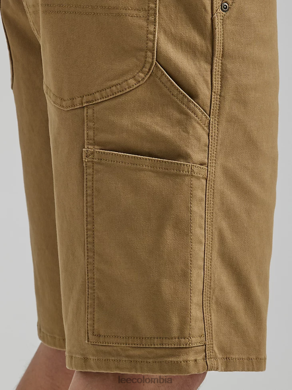 Lee hombres pantalón corto de carpintero ropa de trabajo legendario caqui oscuro ropa Z6H6F960 - Image 6