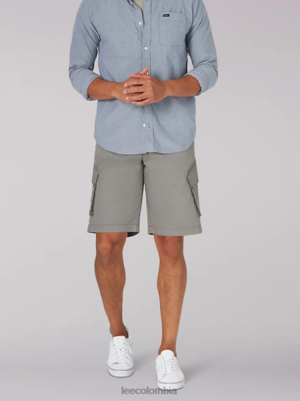 Lee hombres pantalón corto tipo cargo brooklyn hd gris ropa Z6H6F996