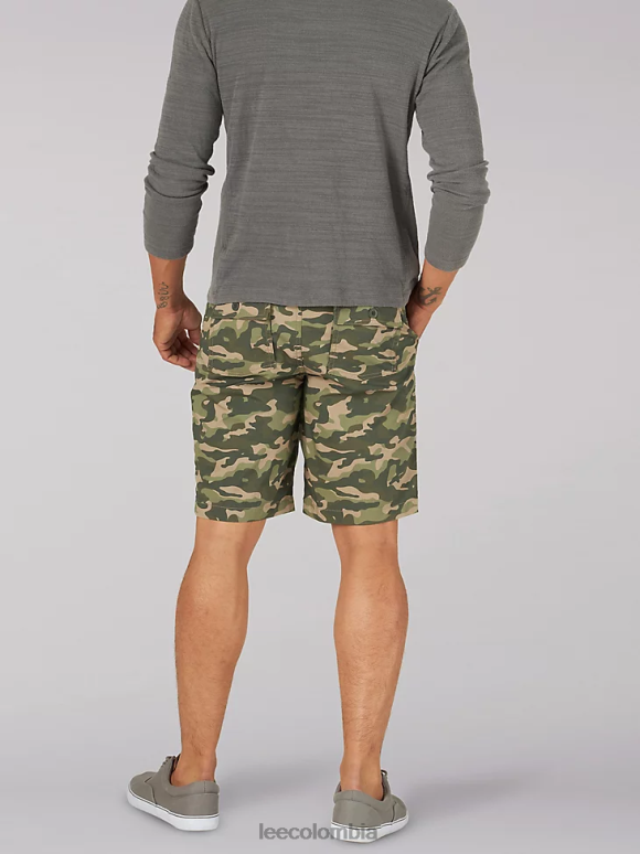 Lee hombres pantalón corto utilitario con bolsillo profundo y movimiento extremo camuflaje marrón ropa Z6H6F1030 - Image 2