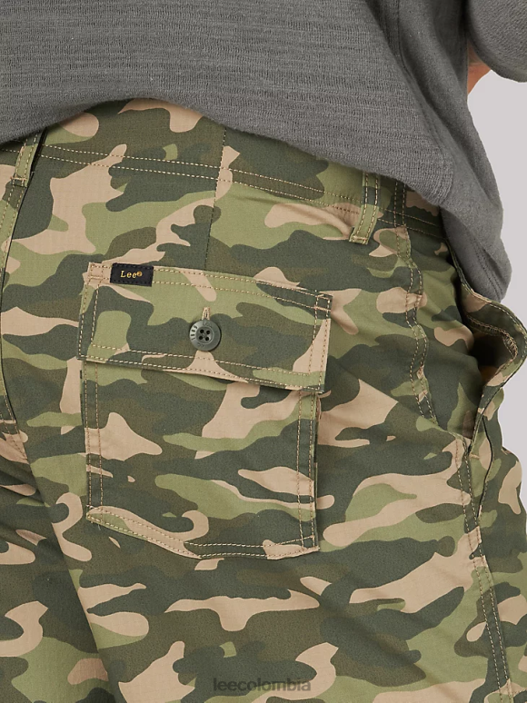 Lee hombres pantalón corto utilitario con bolsillo profundo y movimiento extremo camuflaje marrón ropa Z6H6F1030 - Image 4