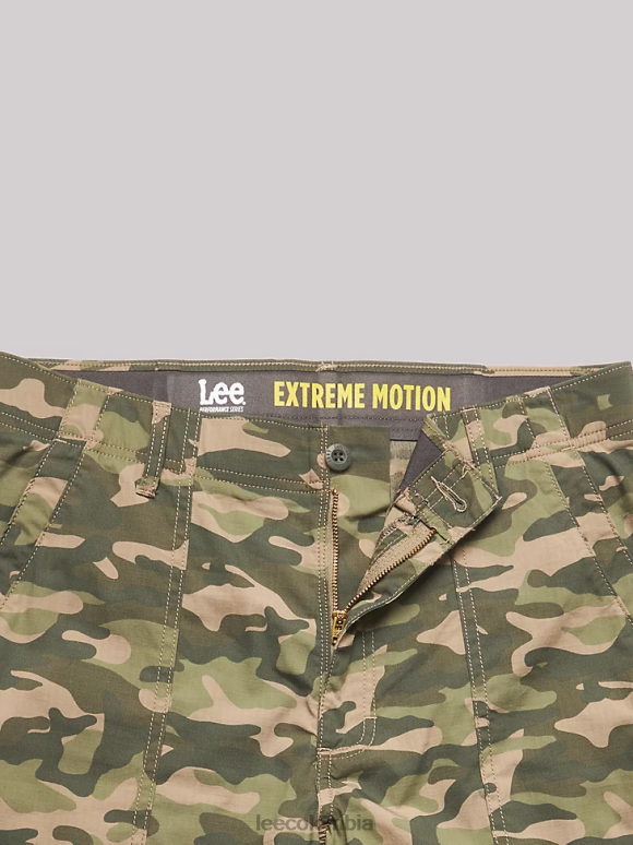 Lee hombres pantalón corto utilitario con bolsillo profundo y movimiento extremo camuflaje marrón ropa Z6H6F1030 - Image 5