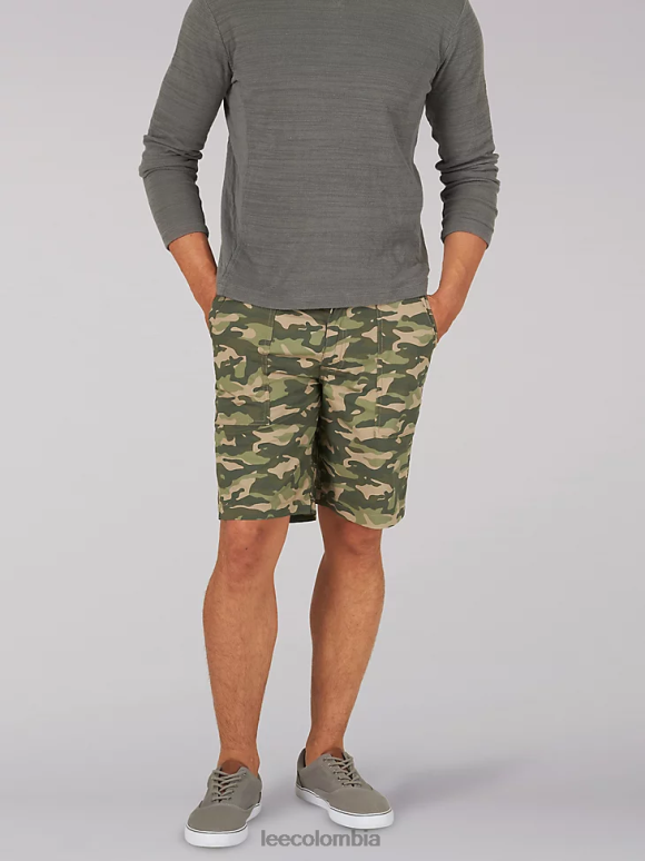 Lee hombres pantalón corto utilitario con bolsillo profundo y movimiento extremo camuflaje marrón ropa Z6H6F1030 - Image 1