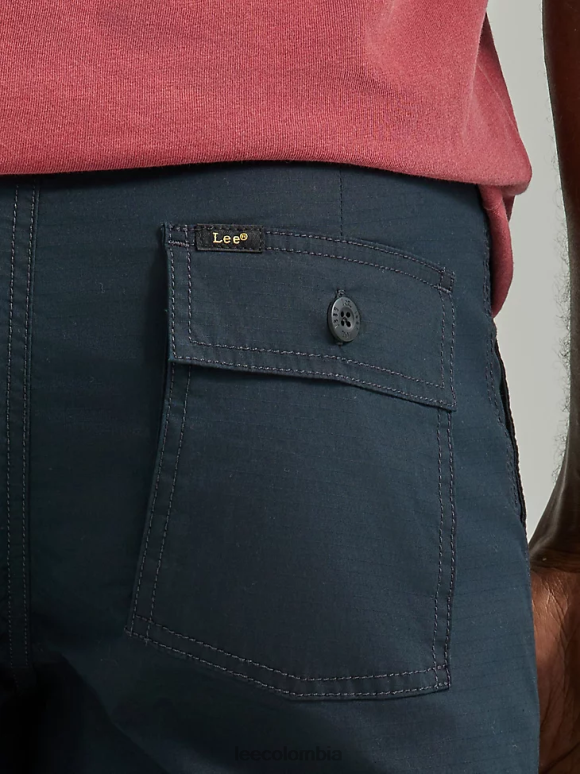 Lee hombres pantalón corto utilitario con bolsillo profundo y movimiento extremo unión todo negro ropa Z6H6F1026 - Image 4