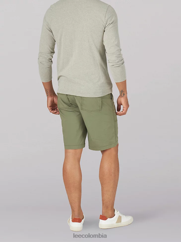 Lee hombres pantalón corto utilitario con bolsillo profundo y movimiento extremo verde liquen profundo ropa Z6H6F1027 - Image 2