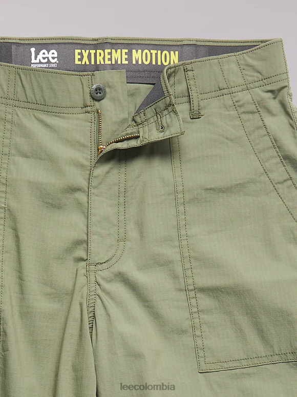 Lee hombres pantalón corto utilitario con bolsillo profundo y movimiento extremo verde liquen profundo ropa Z6H6F1027 - Image 5