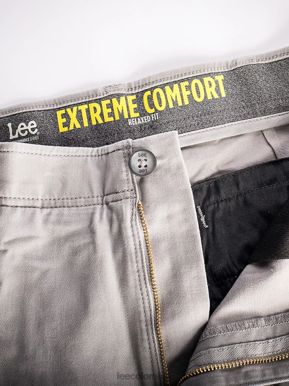 Lee hombres pantalón de ajuste relajado de movimiento extremo (grande y alto) caqui ropa Z6H6F751 - Image 6
