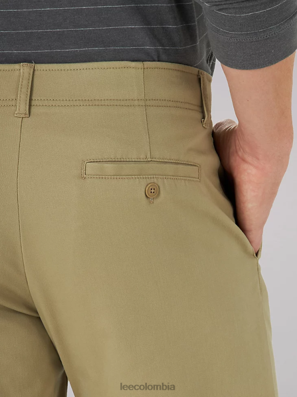 Lee hombres pantalón de frente plano de ajuste relajado mvp de movimiento extremo kc caqui ropa Z6H6F758 - Image 3