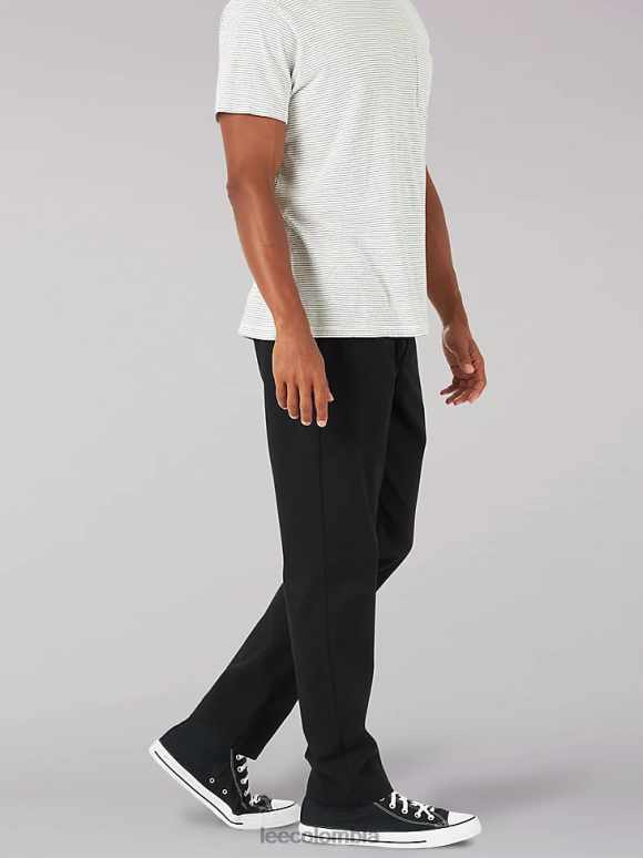 Lee hombres pantalón de frente plano de ajuste relajado mvp de movimiento extremo negro ropa Z6H6F755 - Image 3