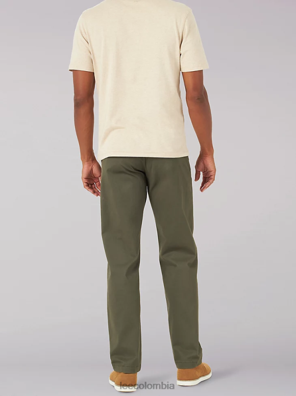 Lee hombres pantalón de frente plano de corte recto mvp de movimiento extremo bosque ropa Z6H6F743 - Image 2