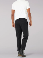 Lee hombres pantalón de frente plano de corte recto mvp de movimiento extremo unión-todo negro ropa Z6H6F745 - Image 2