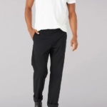 Lee hombres pantalón de frente plano de corte recto mvp de movimiento extremo unión-todo negro ropa Z6H6F745