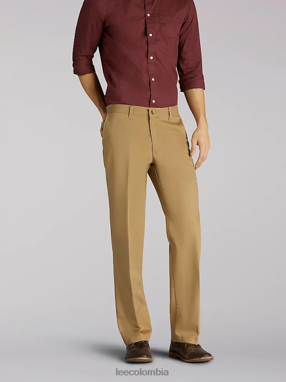 Lee hombres pantalones con pernera recta y corte recto Total Freedom color caqui original ropa Z6H6F777 - Image 1