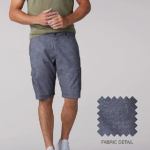 Lee hombres pantalones cortos cargo de alto rendimiento (grandes y altos) cuadros grises jaspeados ropa Z6H6F1000