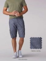 Lee hombres pantalones cortos cargo de alto rendimiento (grandes y altos) cuadros grises jaspeados ropa Z6H6F1000