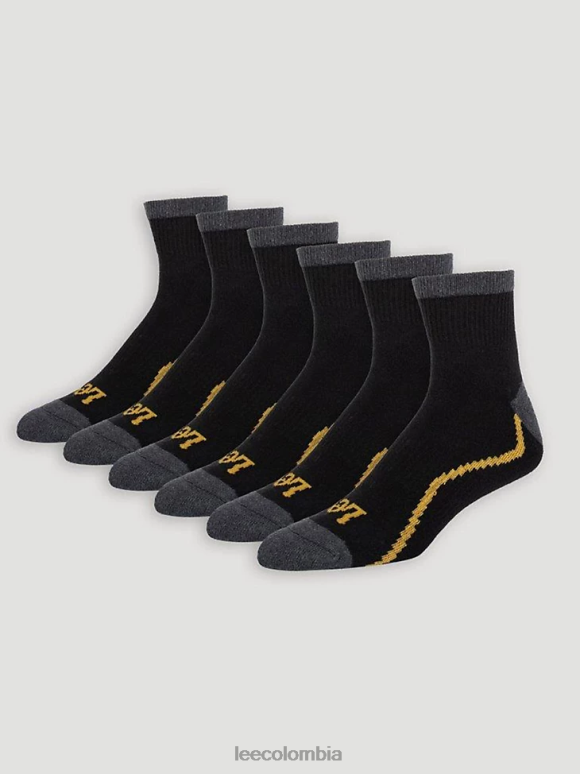 Lee hombres Paquete de 6 calcetines de un cuarto de longitud negro accesorio Z6H6F1167 - Image 1