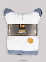 Lee hombres paquete de 6 calcetines deportivos blanco accesorio Z6H6F1174 - Image 2