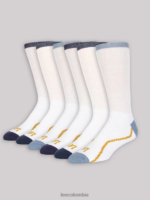 Lee hombres paquete de 6 calcetines deportivos blanco accesorio Z6H6F1174