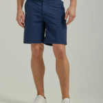 Lee hombres rendimiento de movimiento extremo corto remache azul marino ropa Z6H6F1112