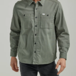 Lee hombres ropa de trabajo sobrecamisa lisa fuerte verde ropa Z6H6F922