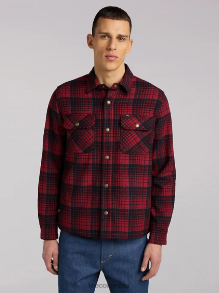 Lee hombres sobrecamisa de lana a cuadros 101 salsa ropa Z6H6F927