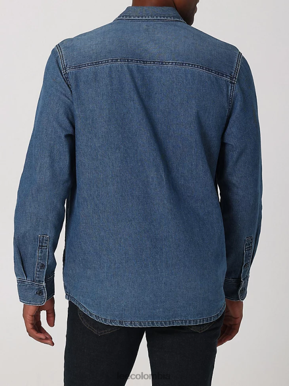 Lee hombres sobrecamisa vaquera para trabajo mezclilla de pata ropa Z6H6F936 - Image 2