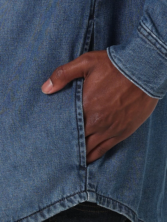 Lee hombres sobrecamisa vaquera para trabajo mezclilla de pata ropa Z6H6F936 - Image 4