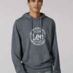 Lee hombres sudadera con capucha con gráfico tradicional confeccionado con un propósito gris carbón ropa Z6H6F956