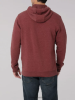 Lee hombres sudadera con capucha y logo militarista brezo burdeos ropa Z6H6F954 - Image 2