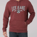 Lee hombres sudadera con capucha y logo militarista brezo burdeos ropa Z6H6F954