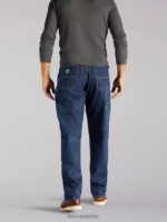 Lee hombres Vaquero carpintero 100% algodón índigo oscuro ropa Z6H6F532 - Image 2
