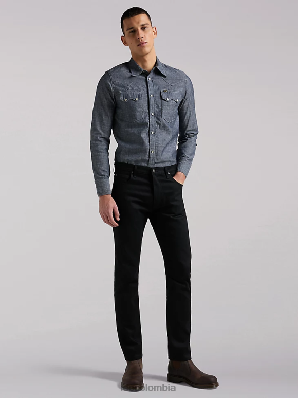lee_hombres_vaqueros_ajustados_101_rider_negro_seco_ropa_z6h6f619.png Lee hombres Vaqueros ajustados 101 Rider negro seco ropa Z6H6F619 - Image 1